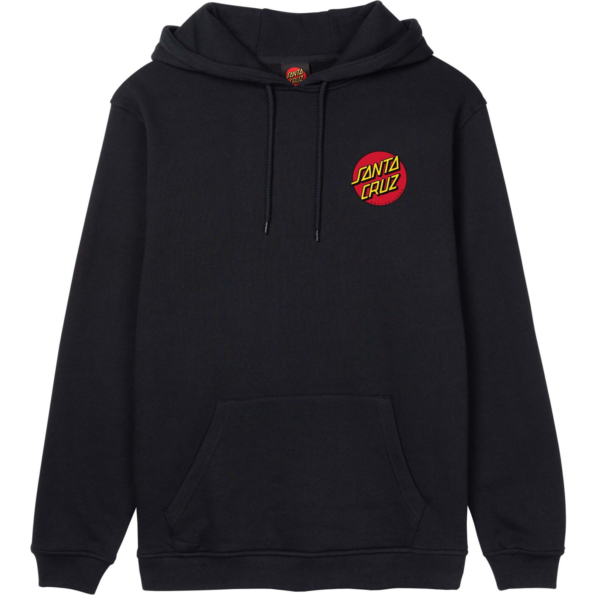 2026 Santa Cruz Mens Classic Dot Chest Hoodie SCA-HDY-5305 - Black